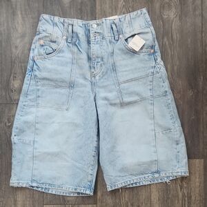 We The Free Light Blue Jean Shorts